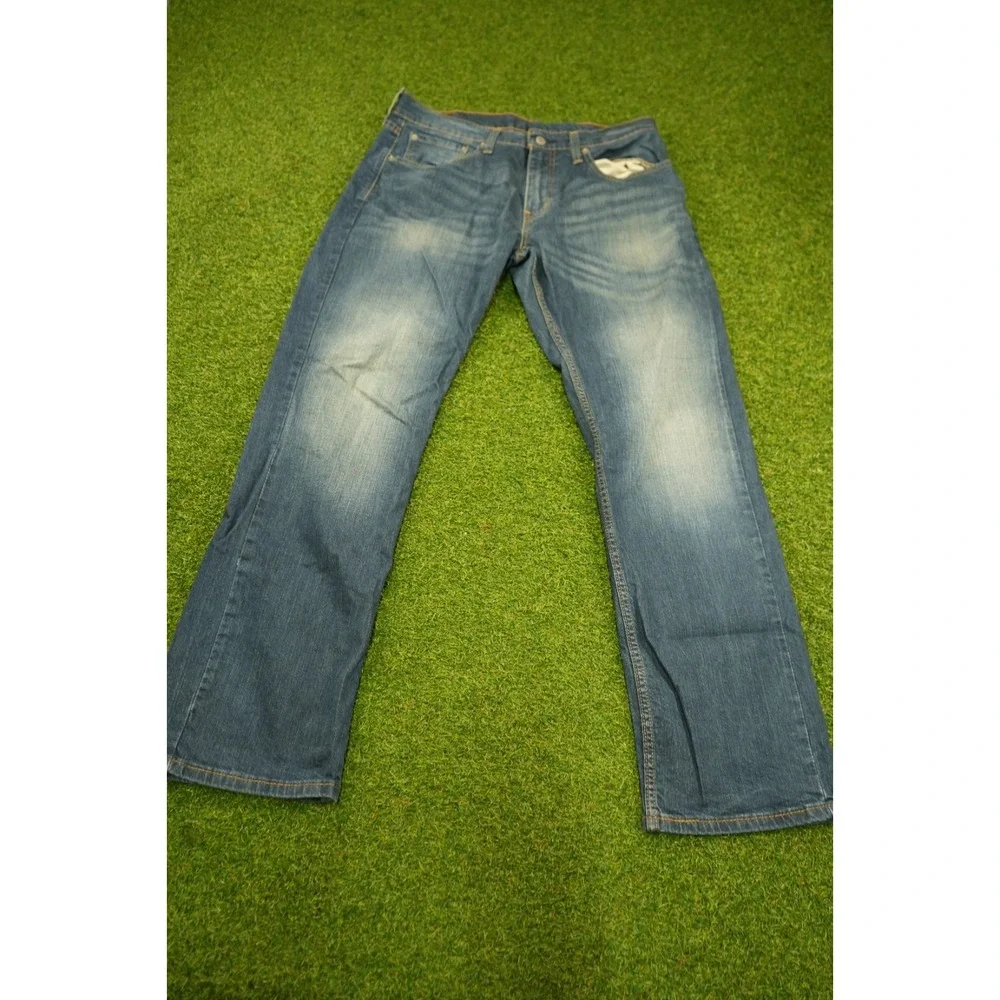 Levi's 559 Jeans Mens 32x32 Blue‎ Logo Denim Stretch Relaxed Fit Straight Leg